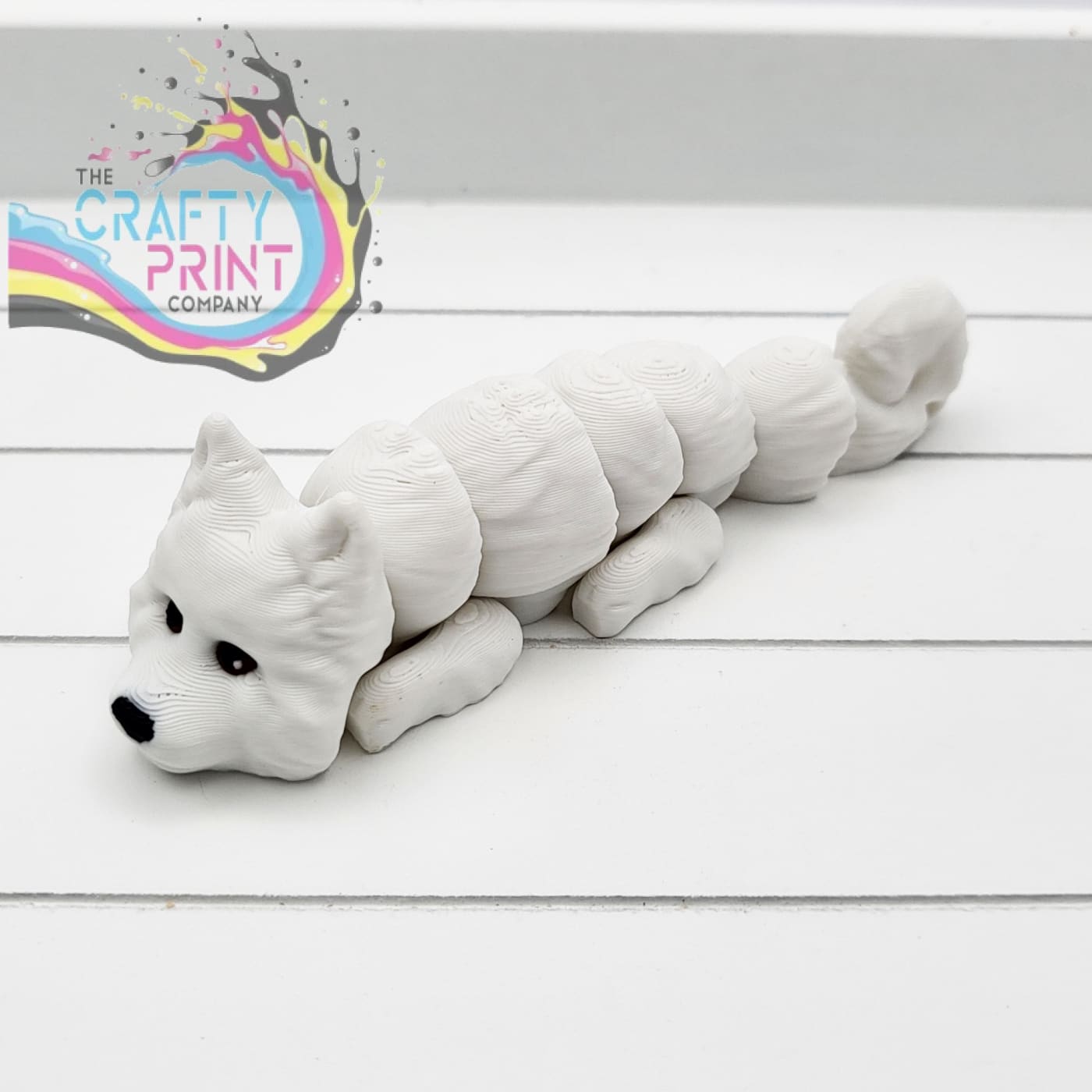 Samoyed Articulated Flexi Keyring