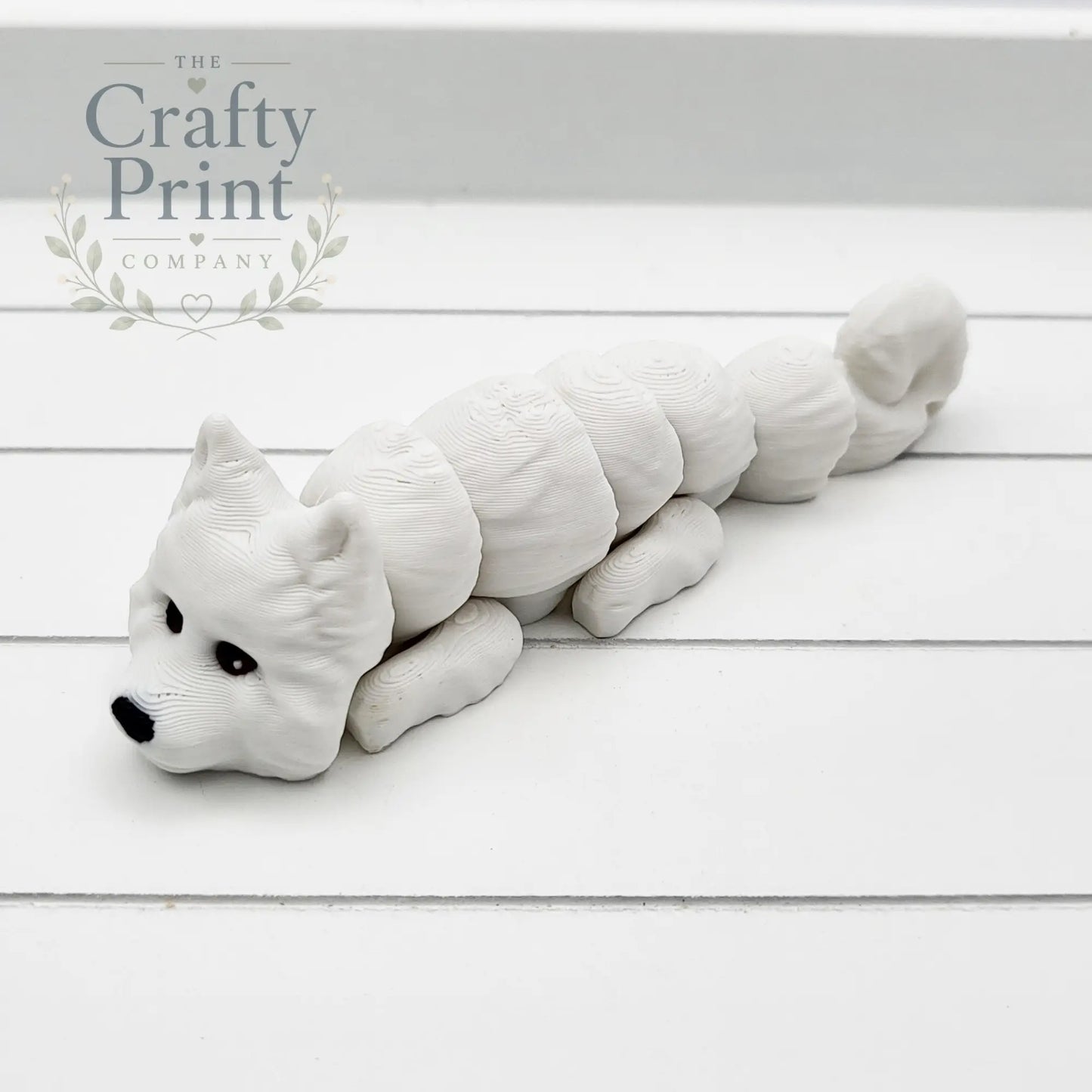 Samoyed Articulated Flexi Keyring