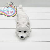 Samoyed Articulated Flexi Keyring - Without / NO Bed