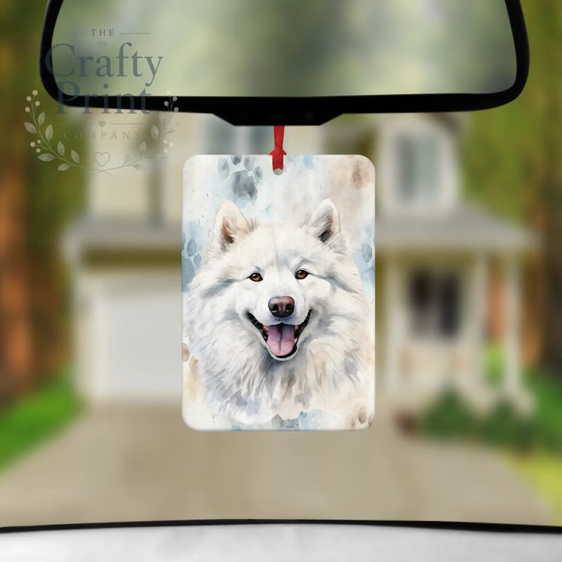 Samoyed Paw Print Car Air Freshener - Vehicle Fresheners