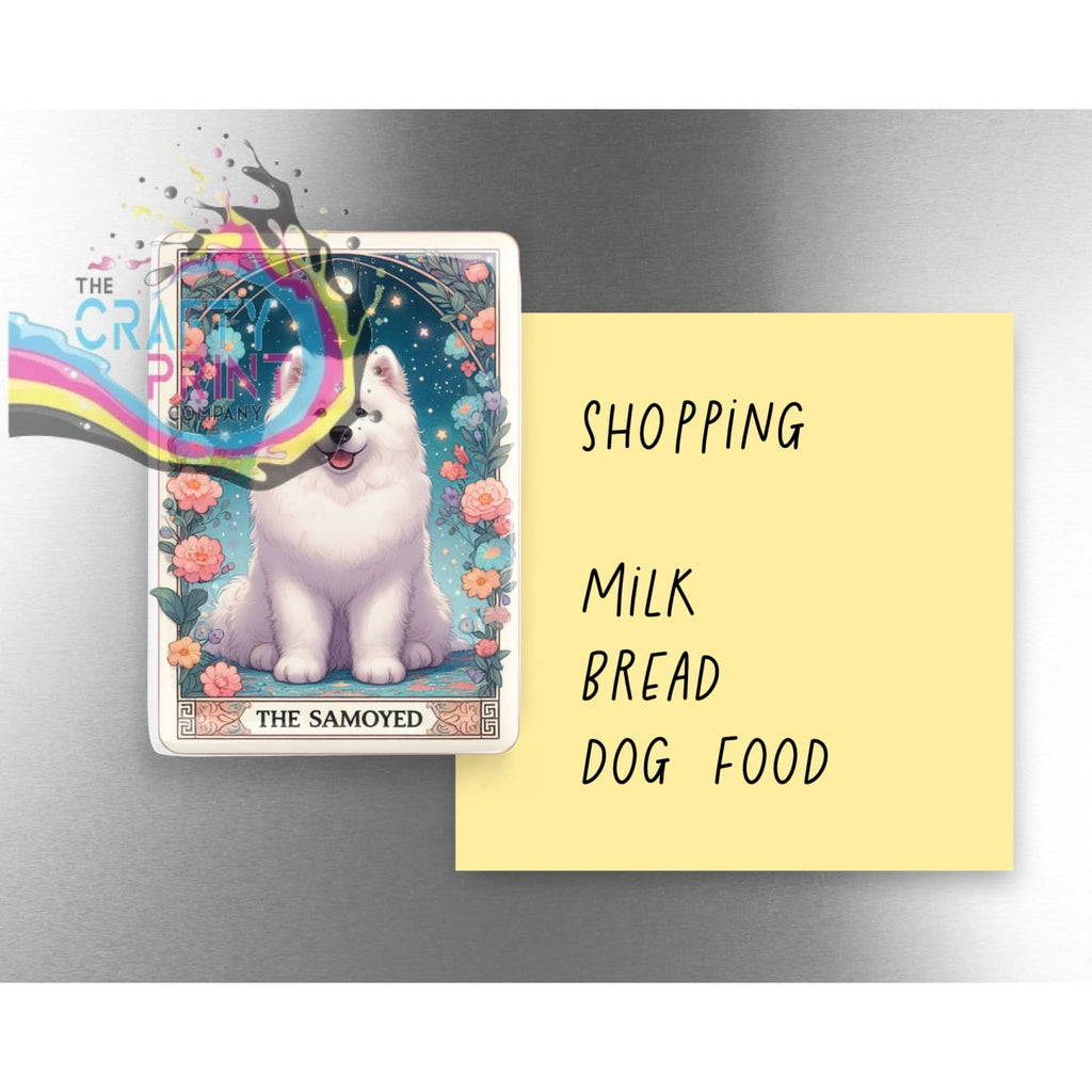 Samoyed Tarot Card Ceramic Fridge Magnet - Home & Garden >