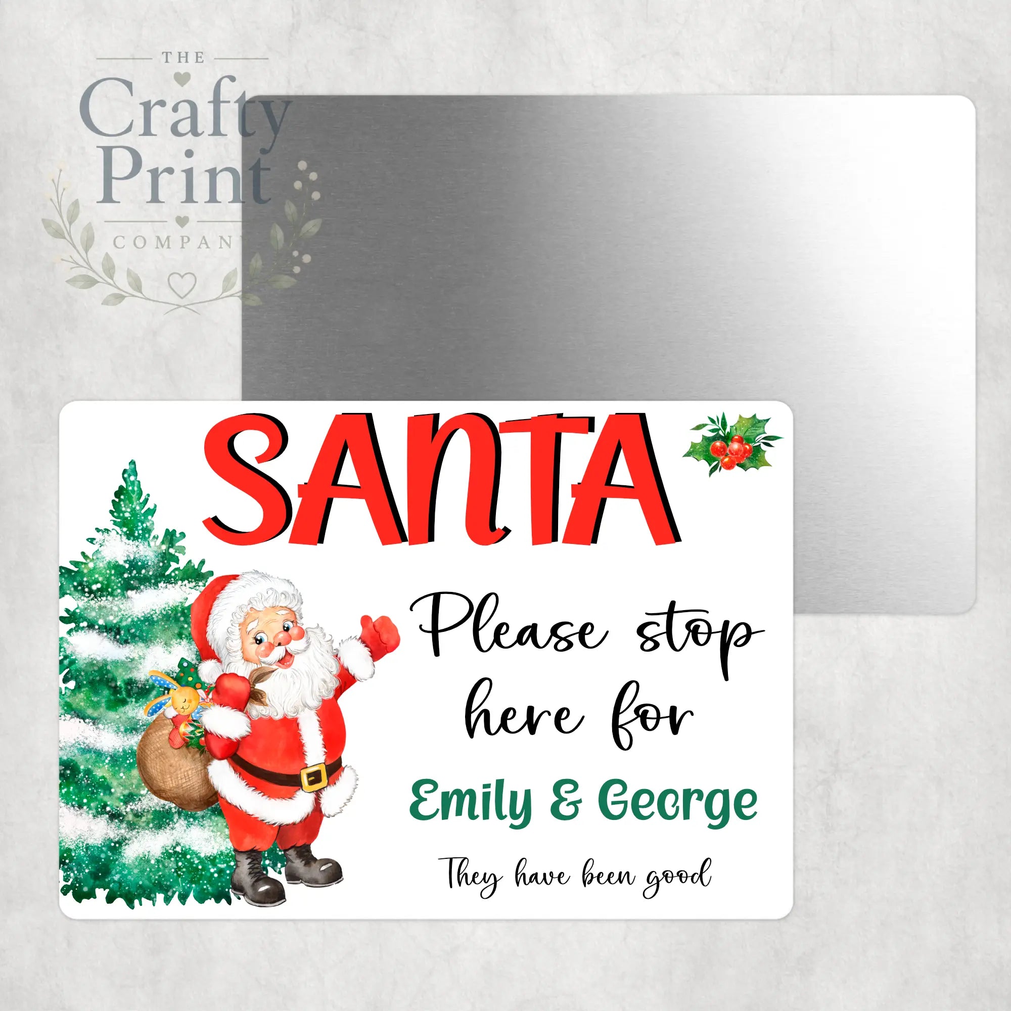 Santa Please Stop here for Aluminium Sign - Signage