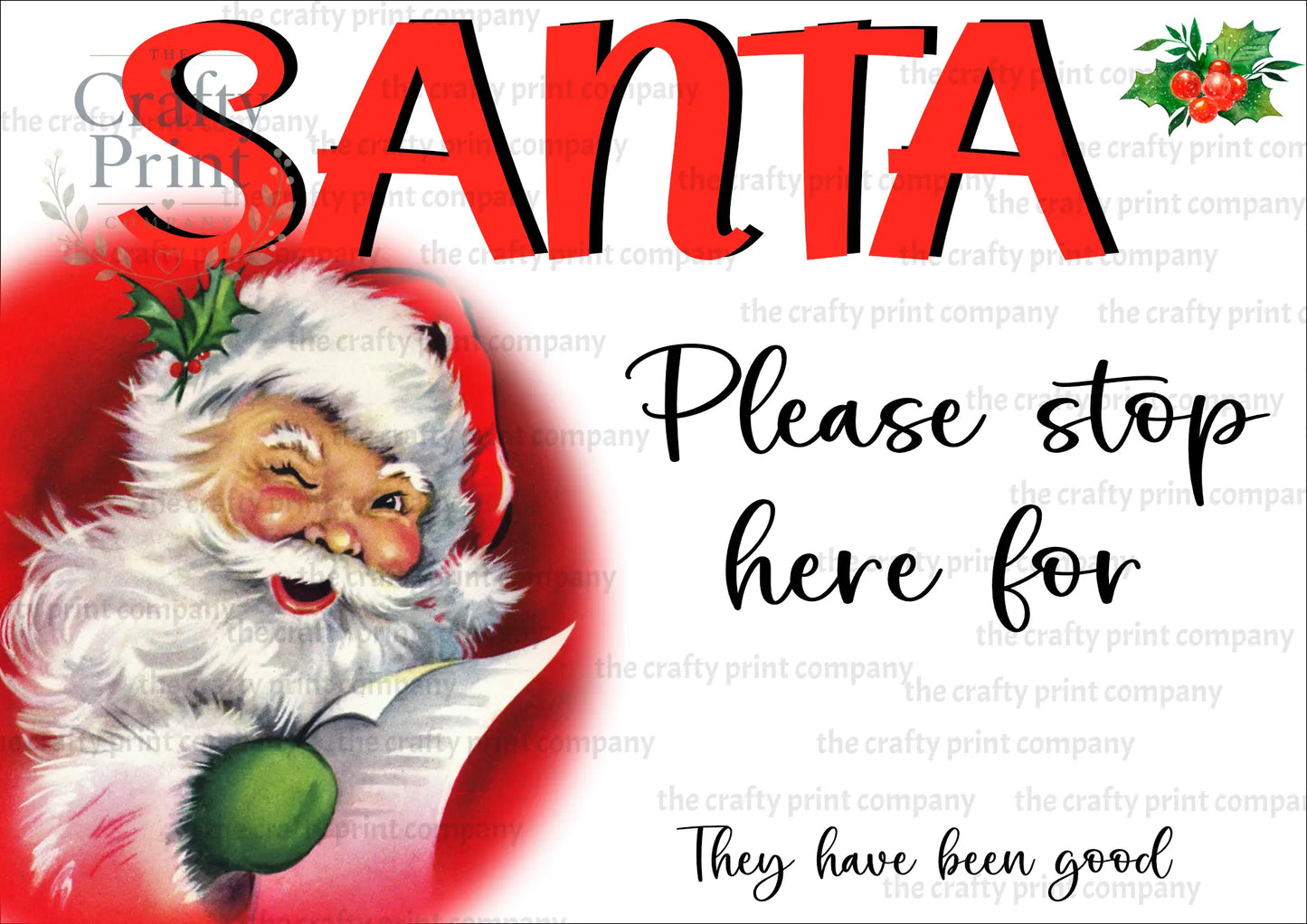 Santa Please Stop Here V2 Digital Download - Artwork