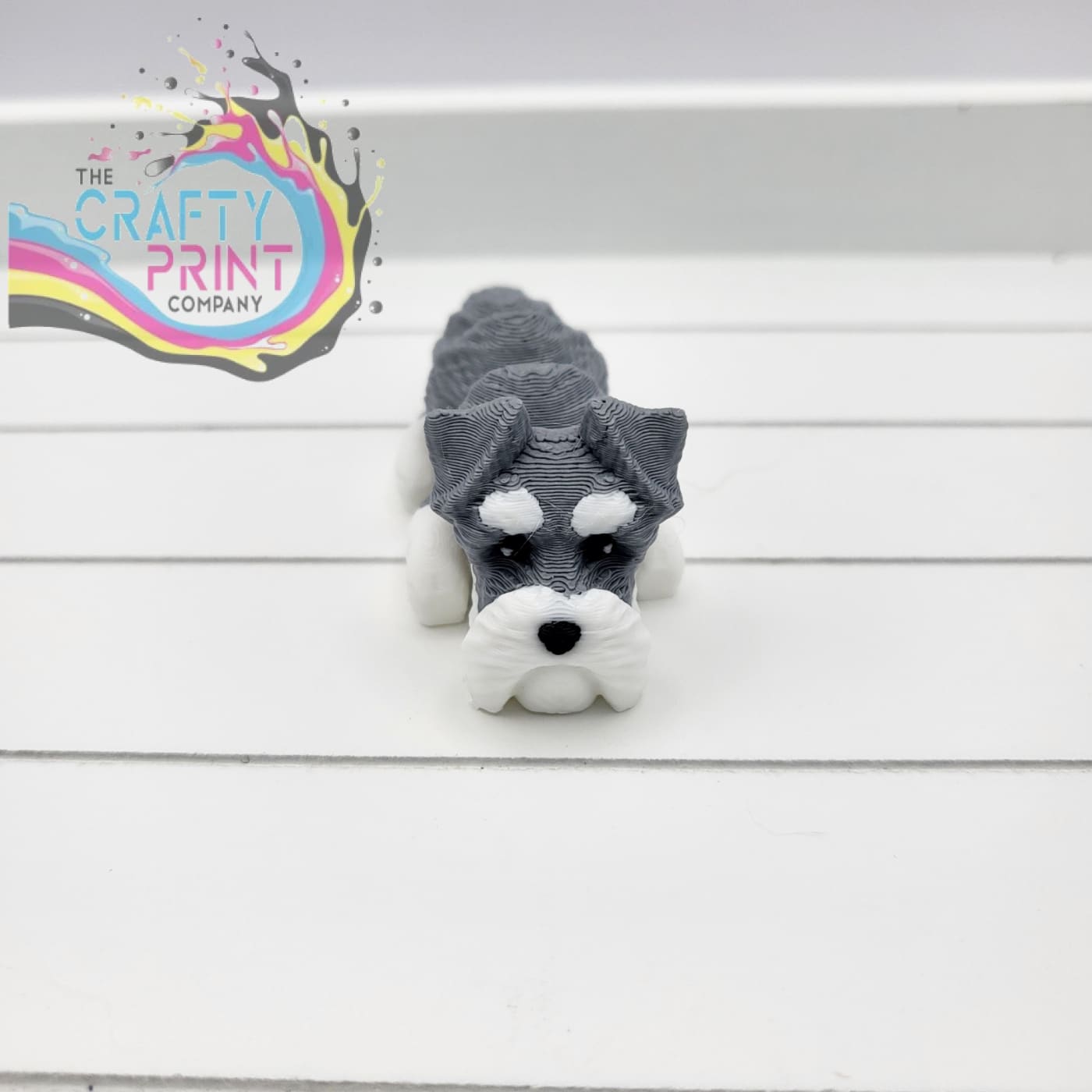 3D Printed Schnauzer Articulated Flexi Keyring/Fidget