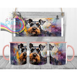 Schnauzer Mug - Pink Handle & Inner - Mugs