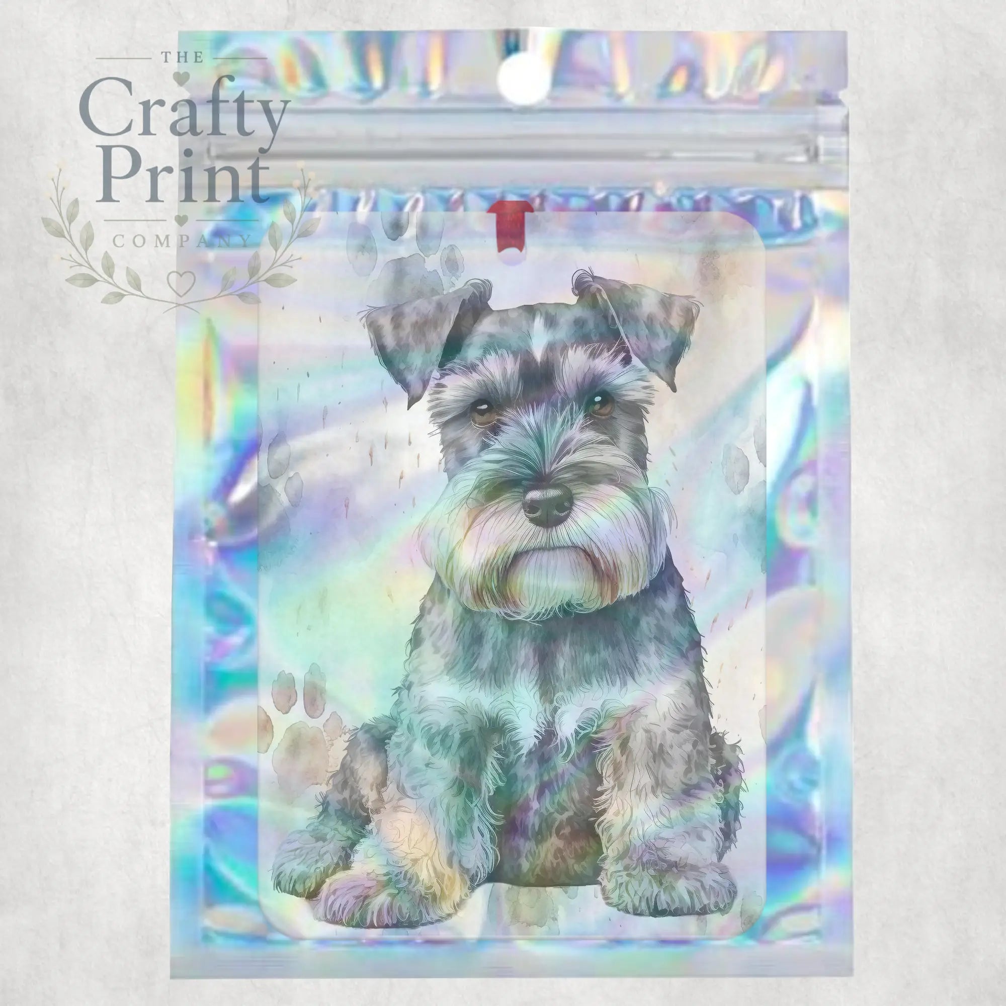 Schnauzer Paw Print Car Air Freshener - Vehicle Fresheners