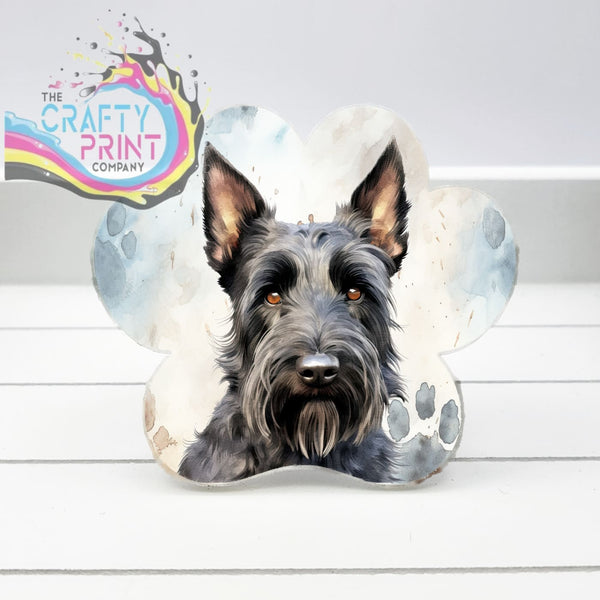 Scottish Terrier Acrylic Paw Print Car Vent Clip on Air