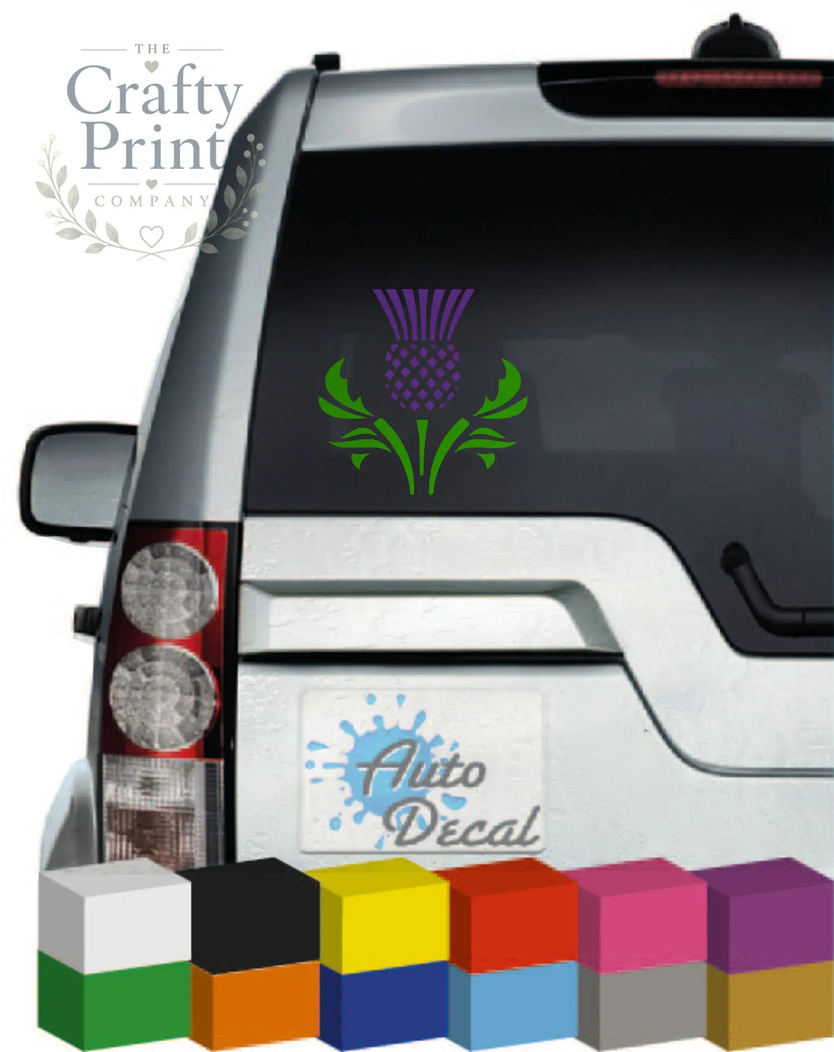 Scottish Thistle 2 colour (Scotland) Novelty Car Sticker
