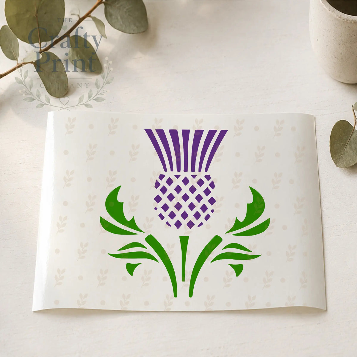 Scottish Thistle 2 colour (Scotland) Novelty Car Sticker