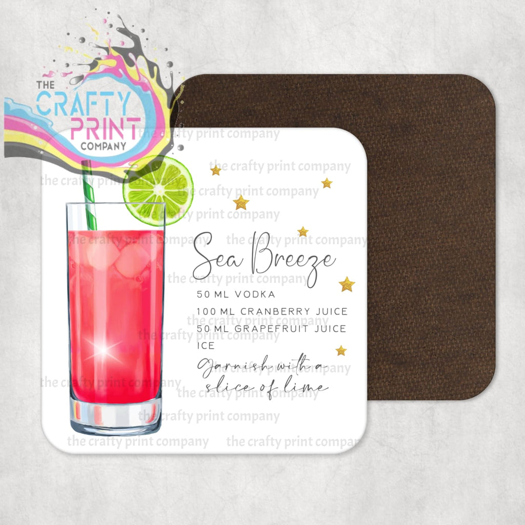 Sea Breeze Cocktail Recipe Coaster - Coasters