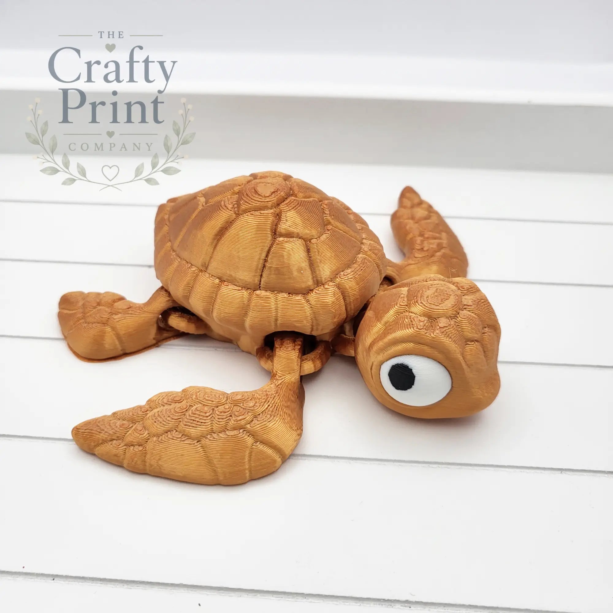 Sea Turtle Articulated Flexi Fidget Toy - Copper