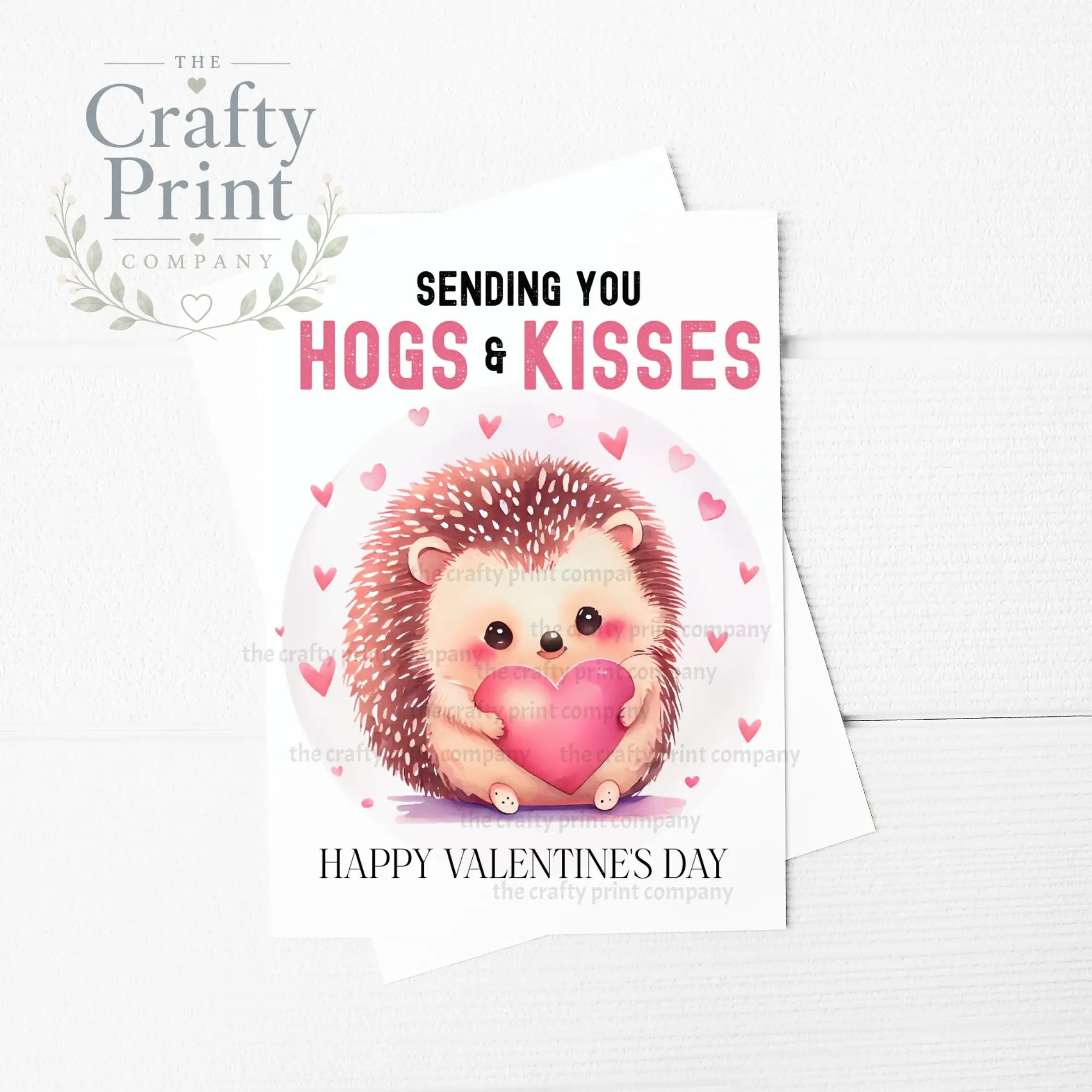Sending you Hogs and Kisses A5 Card - Greeting & Note Cards