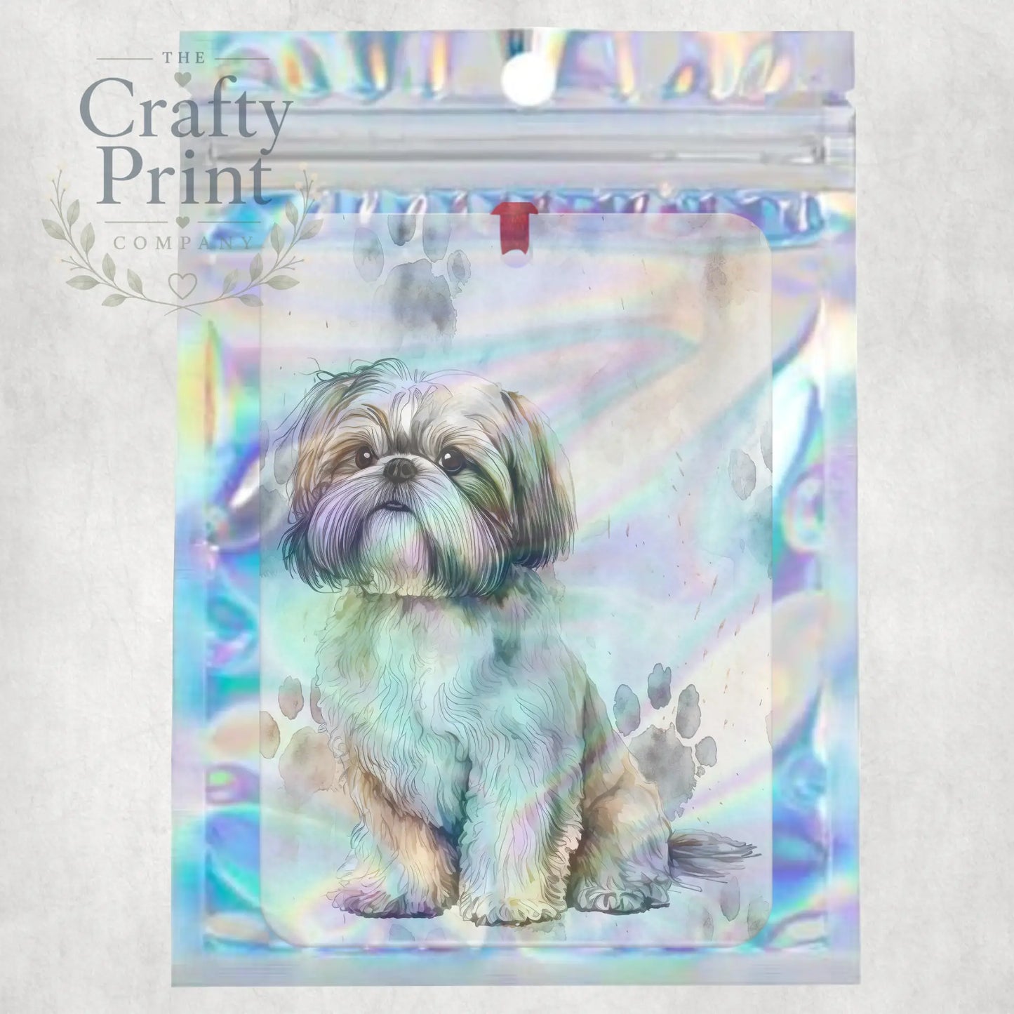 Shih Tzu Paw Print Car Air Freshener - Vehicle Fresheners