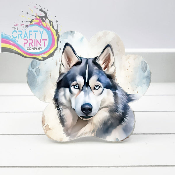 Siberian Husky Acrylic Paw Print Car Vent Clip on Air