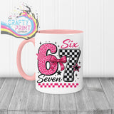 Six Seven Pink Leopard Check Mug - Handle & Inner - Mugs