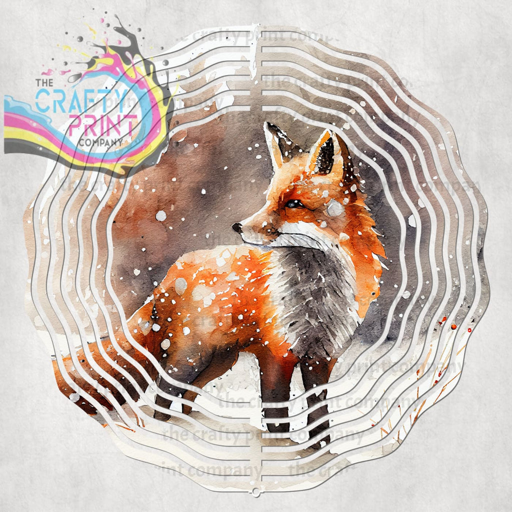 Snowy Fox Wind Spinner