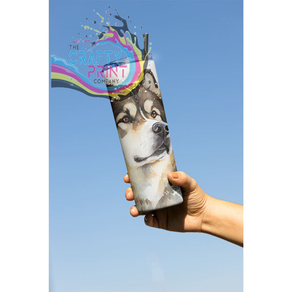 Snowy Malamute Design 20oz Tumbler