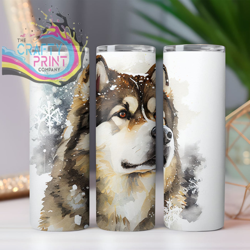 Snowy Malamute Design 20oz Tumbler