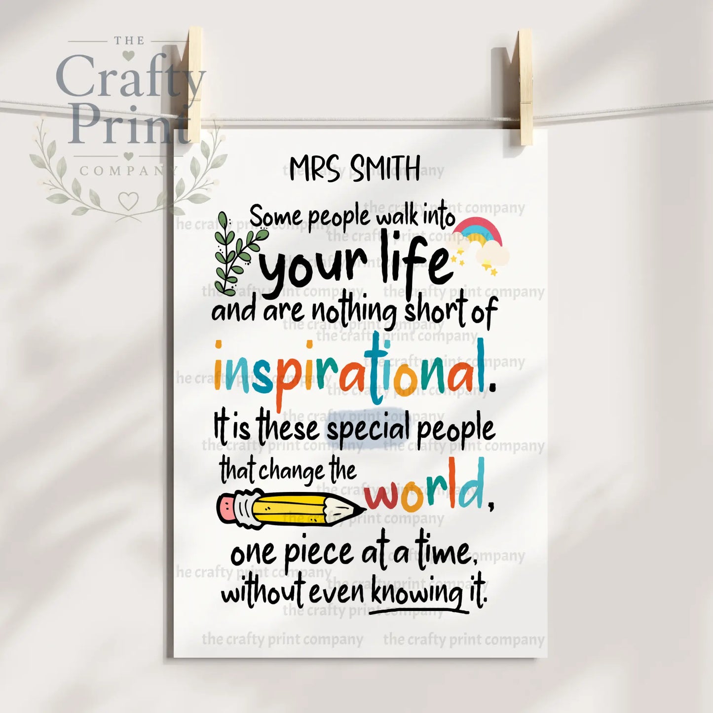 Some people walk into your life Print Personalised