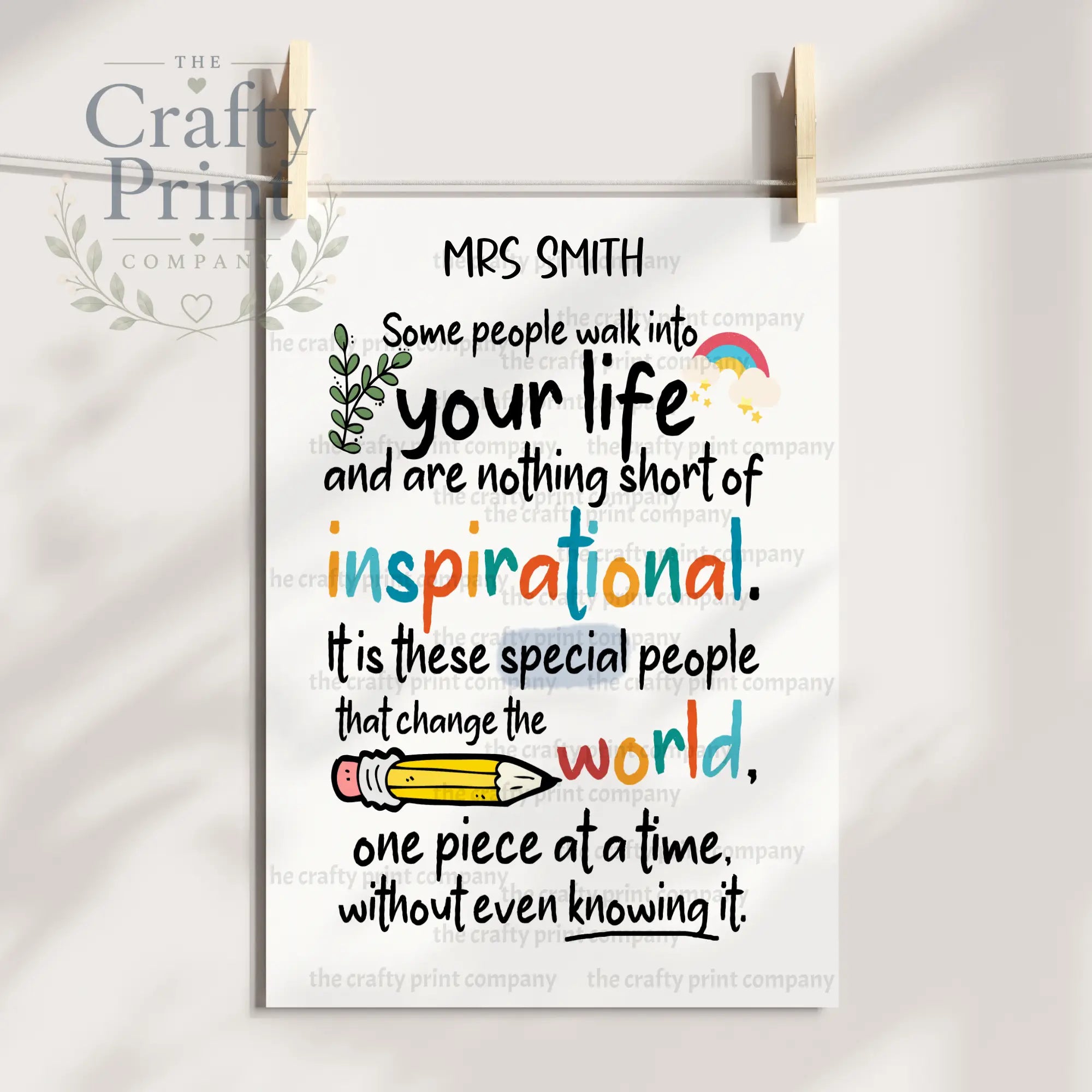 Some people walk into your life Print Personalised
