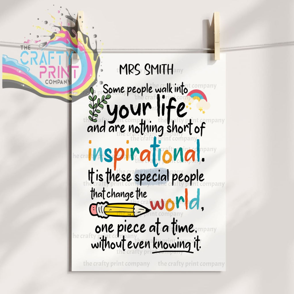 Some people walk into your life Print Personalised - Posters