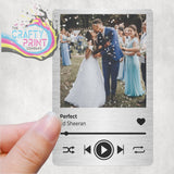 Personalised Song Card for Purse or Wallet - Handbag &