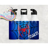 Spider Web Personalised Water Bottle with straw - Bottles