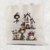 Spooky Lane Halloween Cotton Re-usable Tote Bag