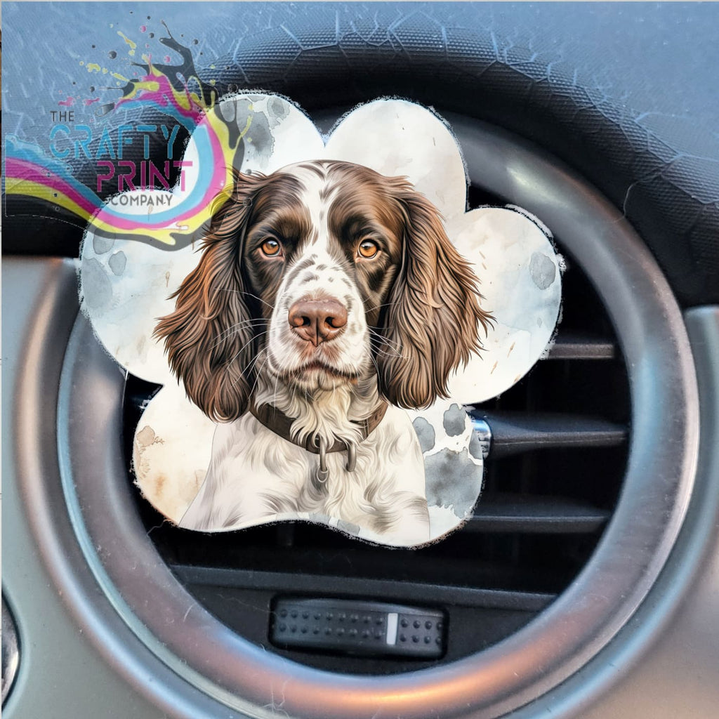 Springer Spaniel Acrylic Paw Print Car Vent Clip on Air