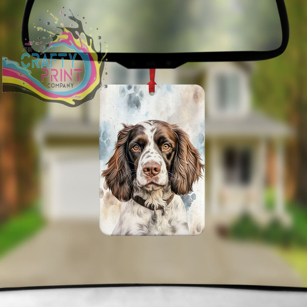 Springer Spaniel Paw Print Car Air Freshener - Vehicle