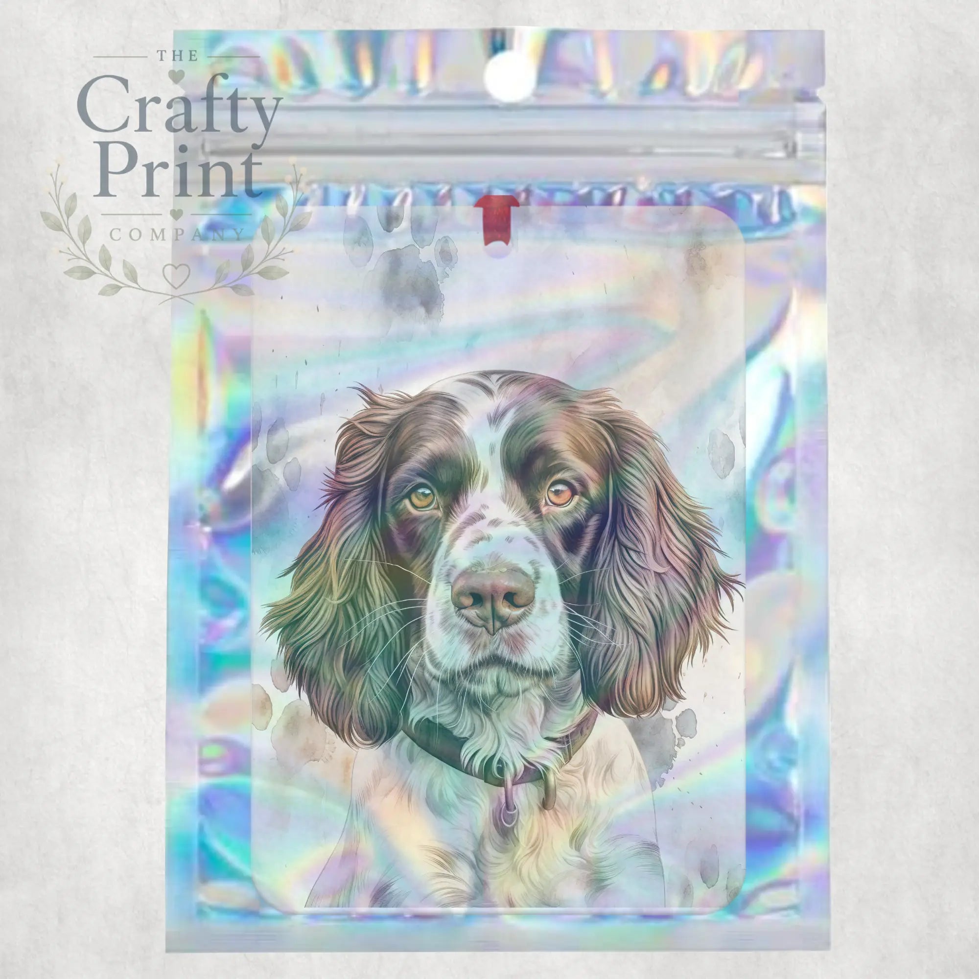 Springer Spaniel Paw Print Car Air Freshener - Vehicle