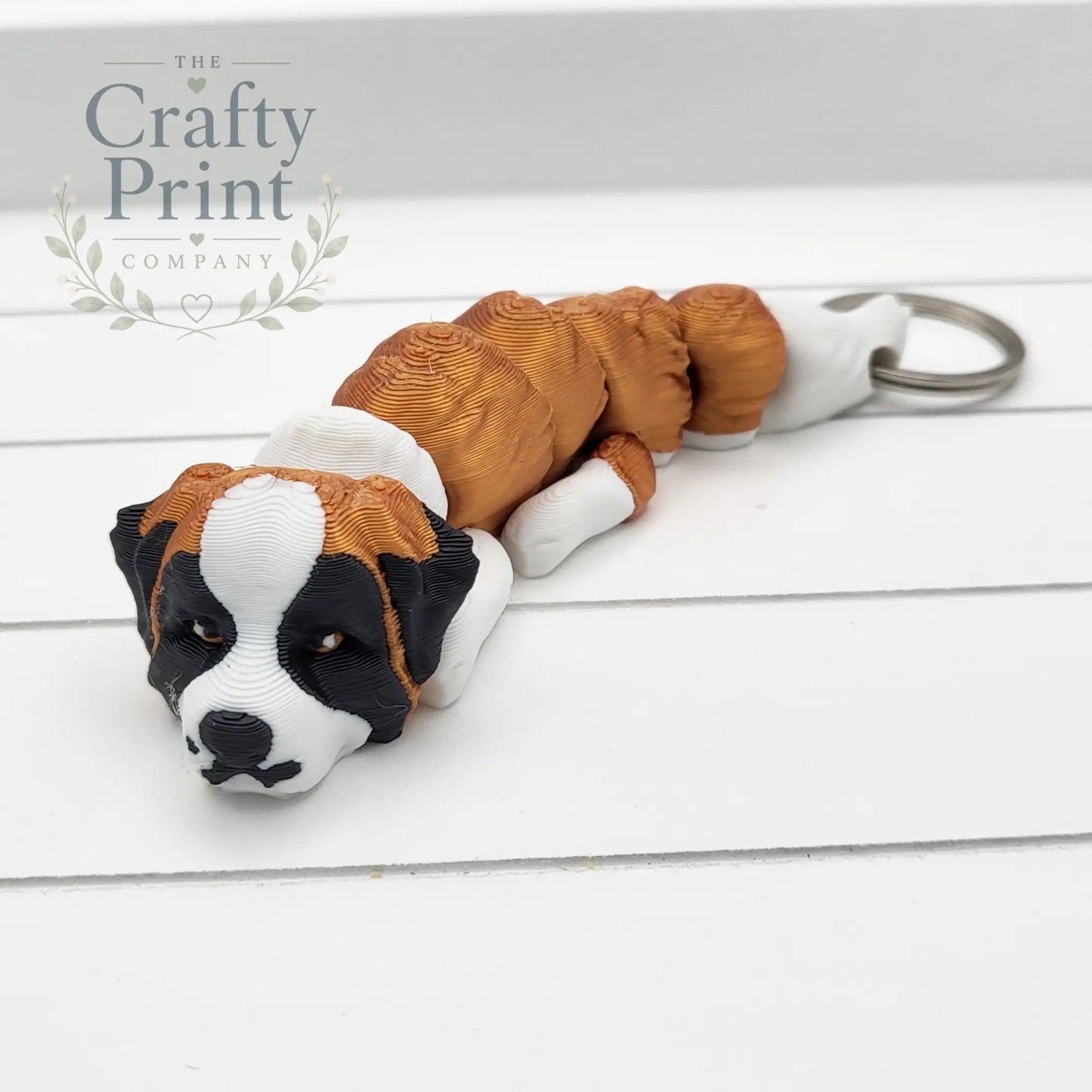 St Bernard Articulated Flexi Keyring