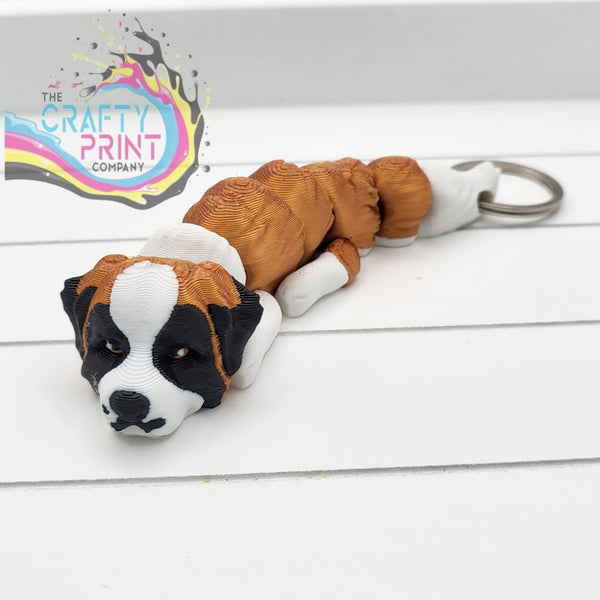 St Bernard Articulated Flexi Keyring