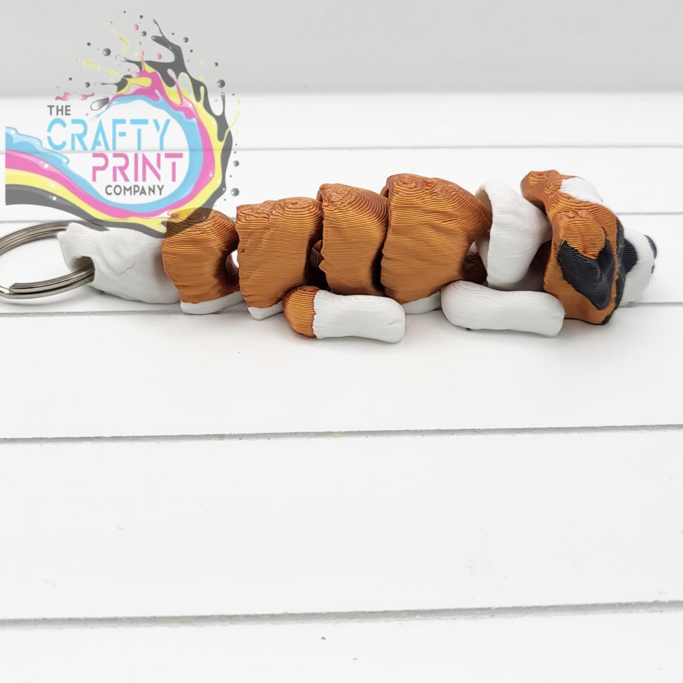 St Bernard Articulated Flexi Keyring
