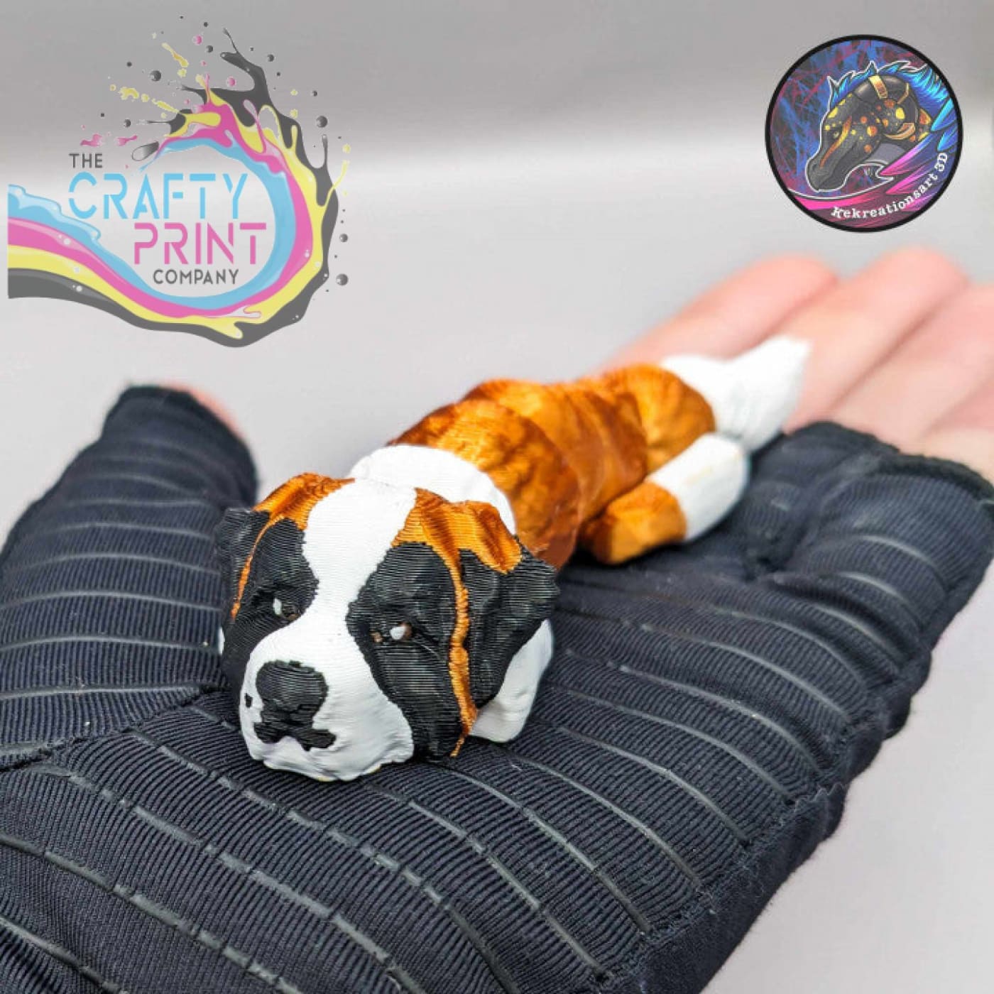 St Bernard Articulated Flexi Keyring