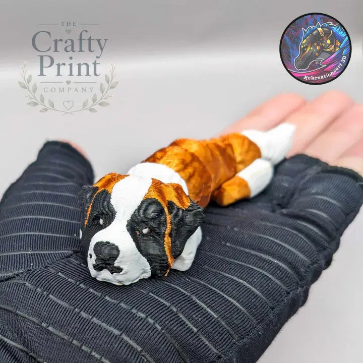 St Bernard Articulated Flexi Keyring