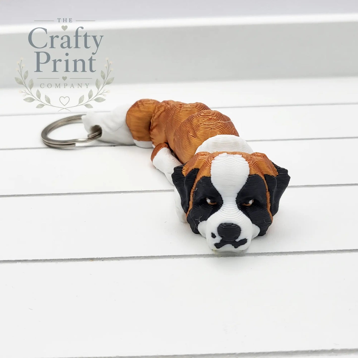 St Bernard Articulated Flexi Keyring