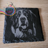 St Bernard Engraved Slate Coaster