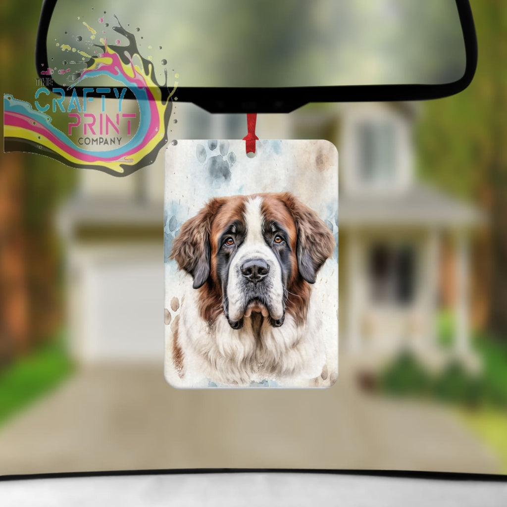 St Bernard Paw Print Car Air Freshener - Vehicle Fresheners