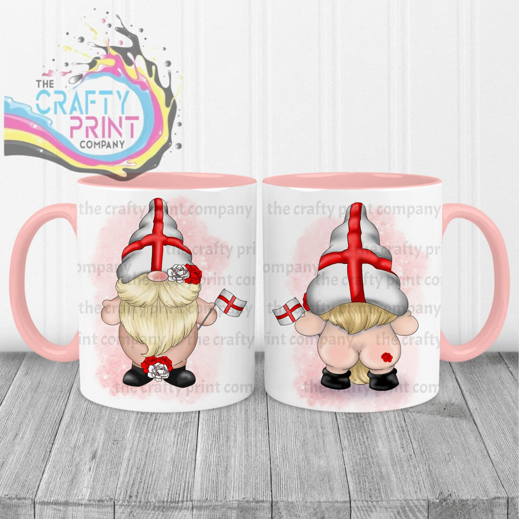 St George’s Day Cheeky Bum Gonk Mug - Pink Handle & Inner