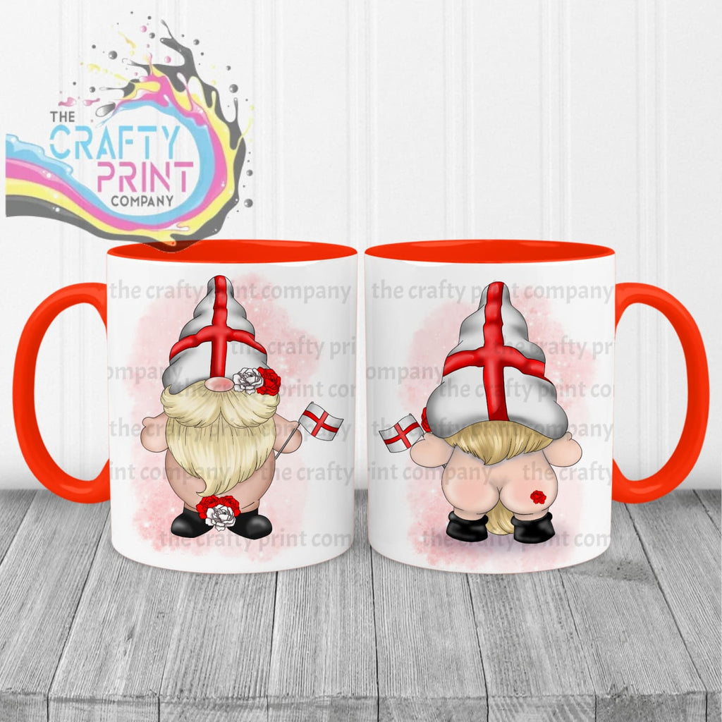 St George’s Day Cheeky Bum Gonk Mug - Red Handle & Inner
