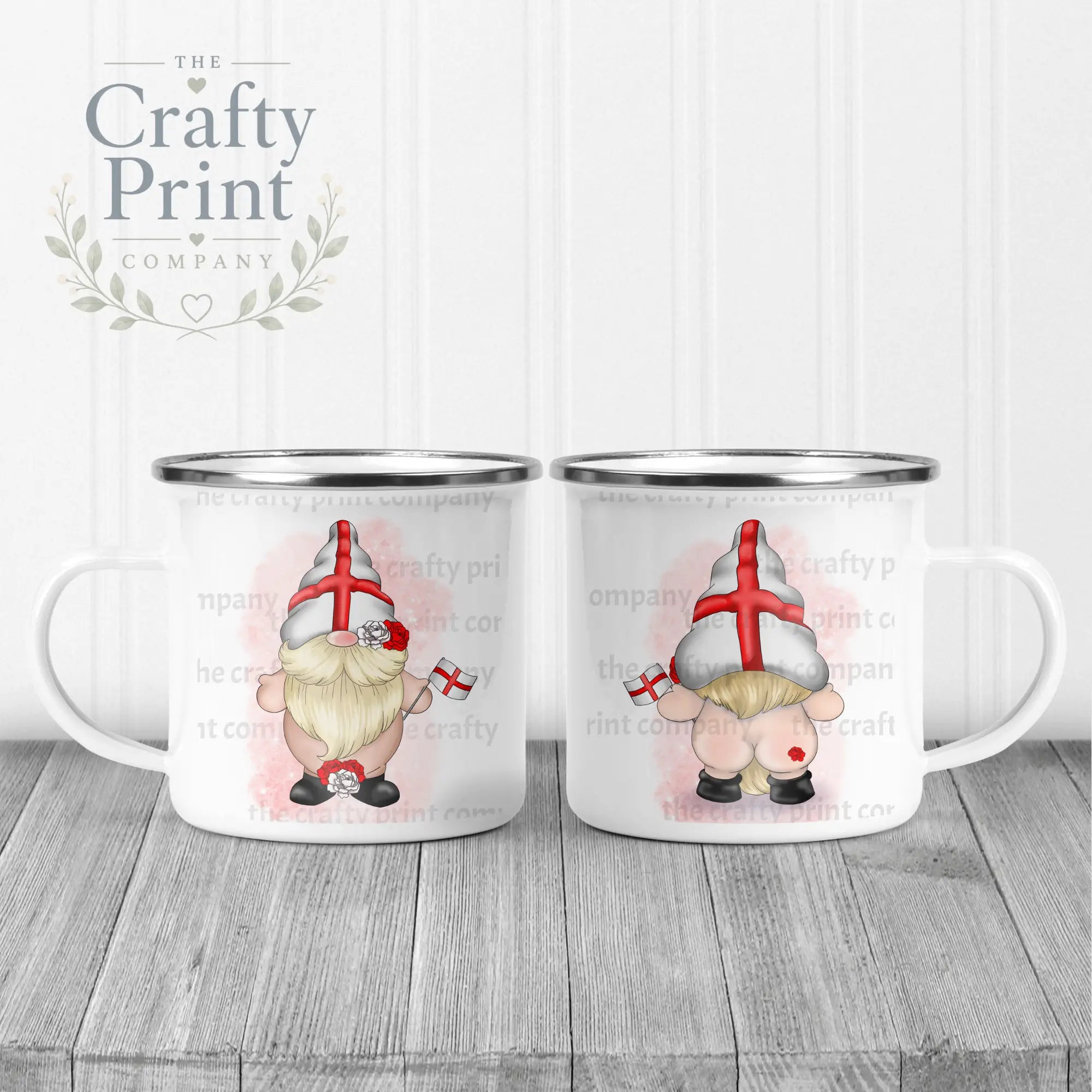 St George’s Day Cheeky Bum Gonk Mug - Enamel - Mugs