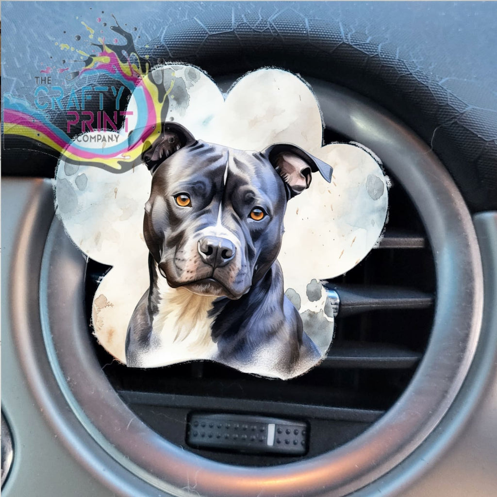 Staffordshire Bull Terrier V2 Acrylic Paw Print Car Vent