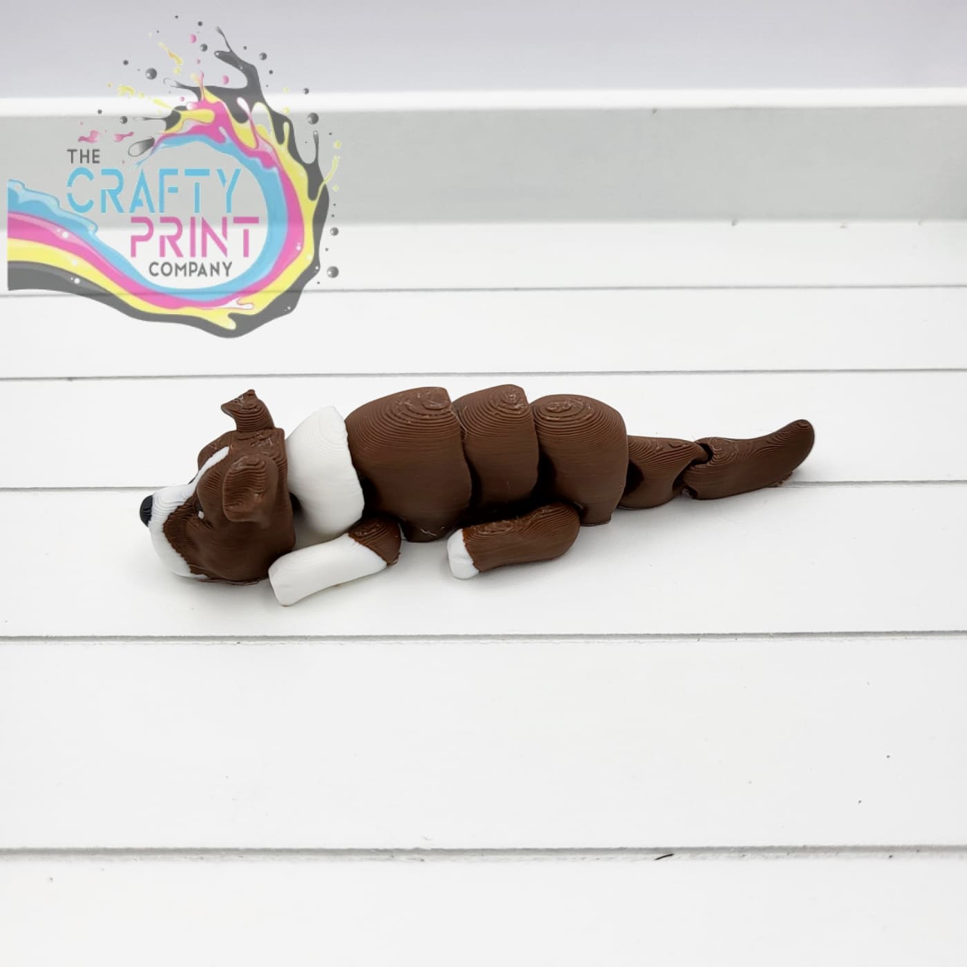 3D Printed Staffy Articulated Flexi Keyring/Fidget