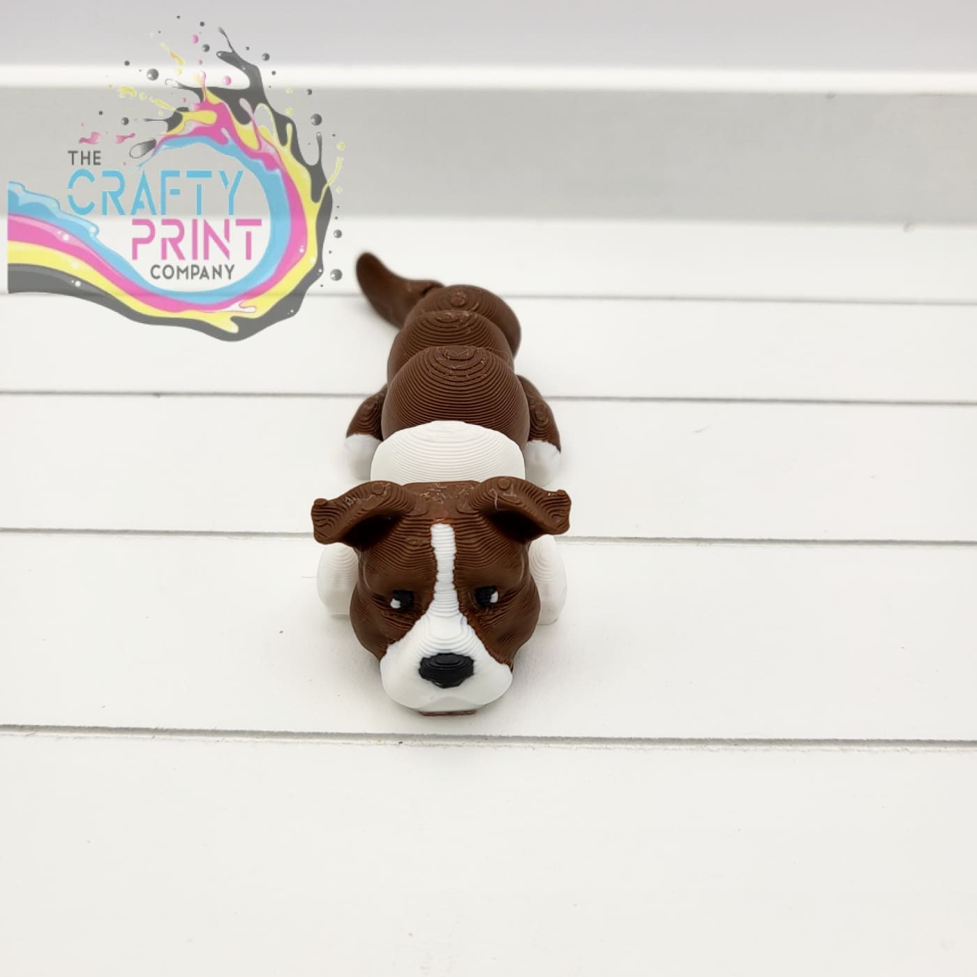 3D Printed Staffy Articulated Flexi Keyring/Fidget