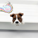 3D Printed Staffy Articulated Flexi Keyring/Fidget