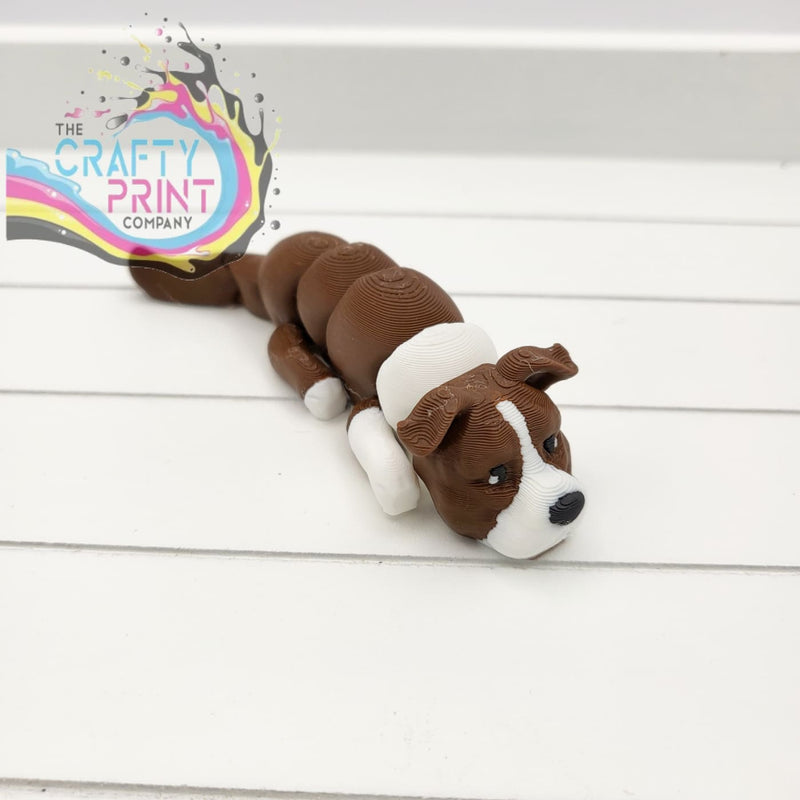 3D Printed Staffy Articulated Flexi Keyring/Fidget