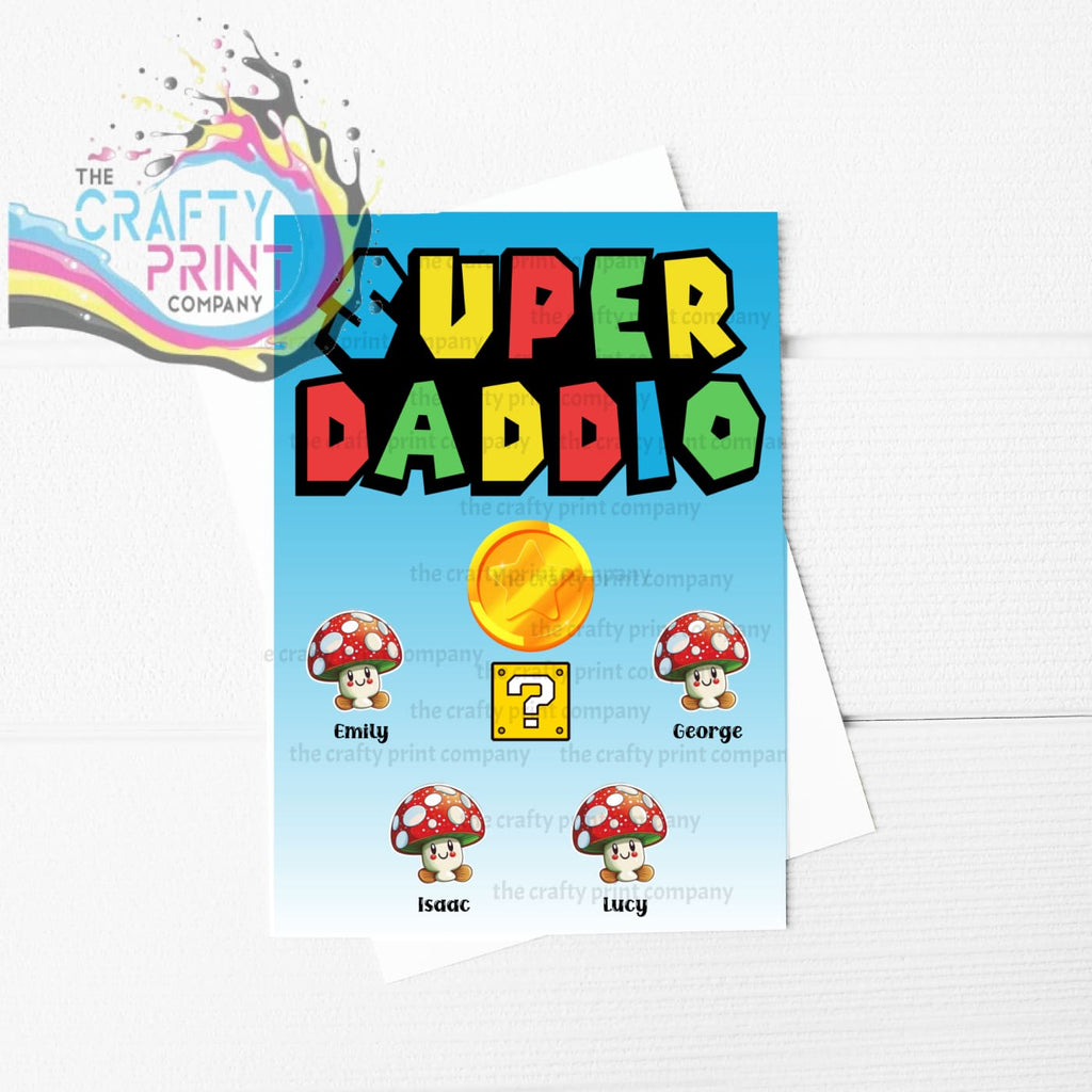 Super Daddio A5 Greeting Card - Mugs