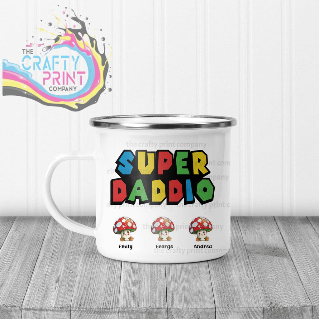 Super Daddio Personalised Mug - Enamel - Mugs