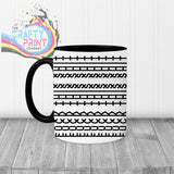 Sweary Mug Hidden Message - Black Handle & Inner - Mugs